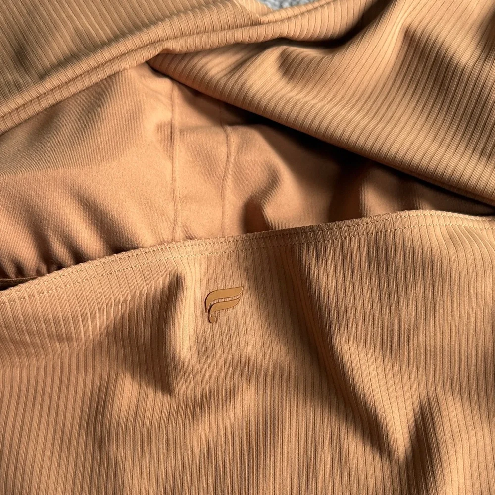 Fabletics Tan Ribbed Tank Top - Picture 3 of 4
